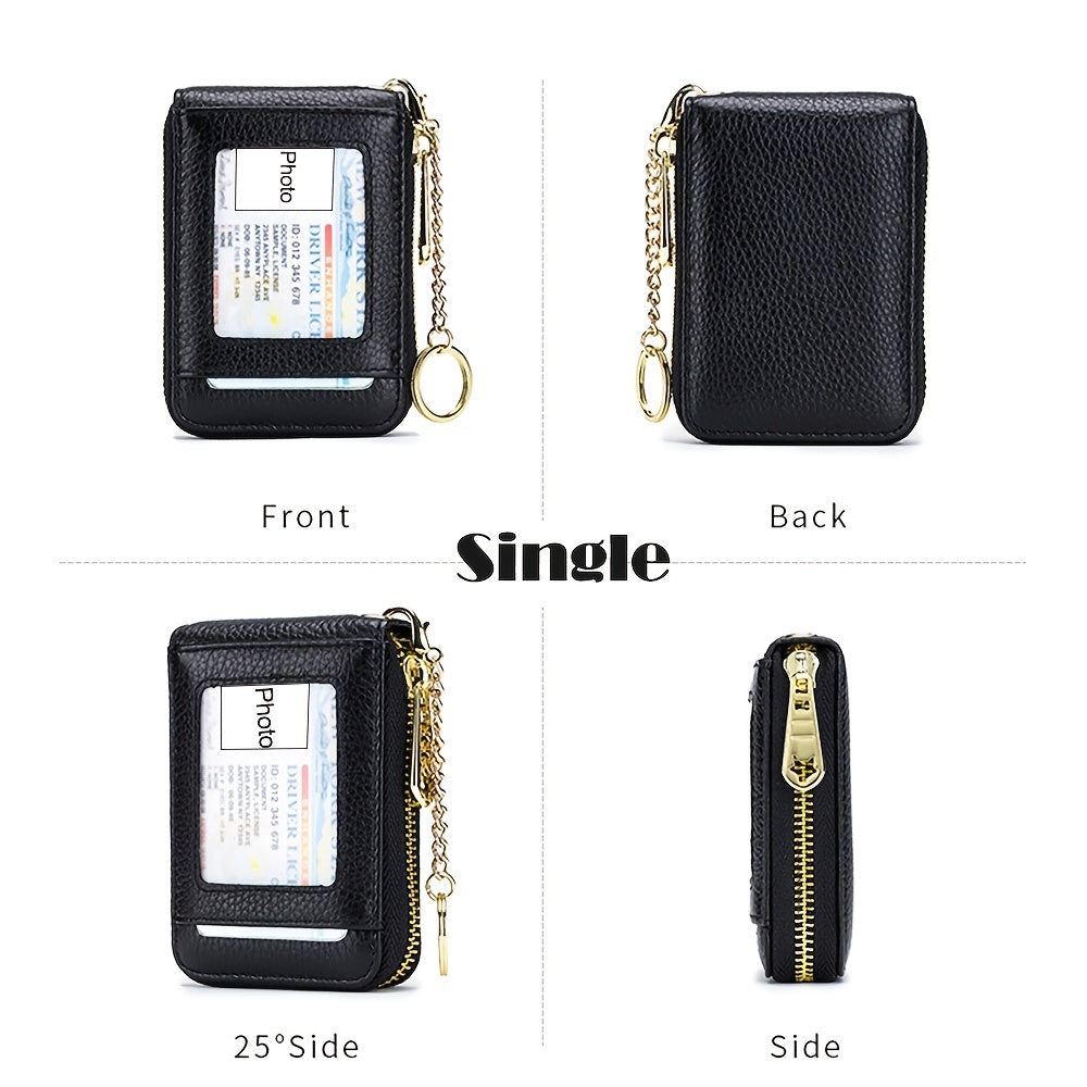 [RFID Credit Card Holder] Casual RFID Credit Card Holder, Multi-compartment Wallet - Simple Zip Around Card Case NovaCart