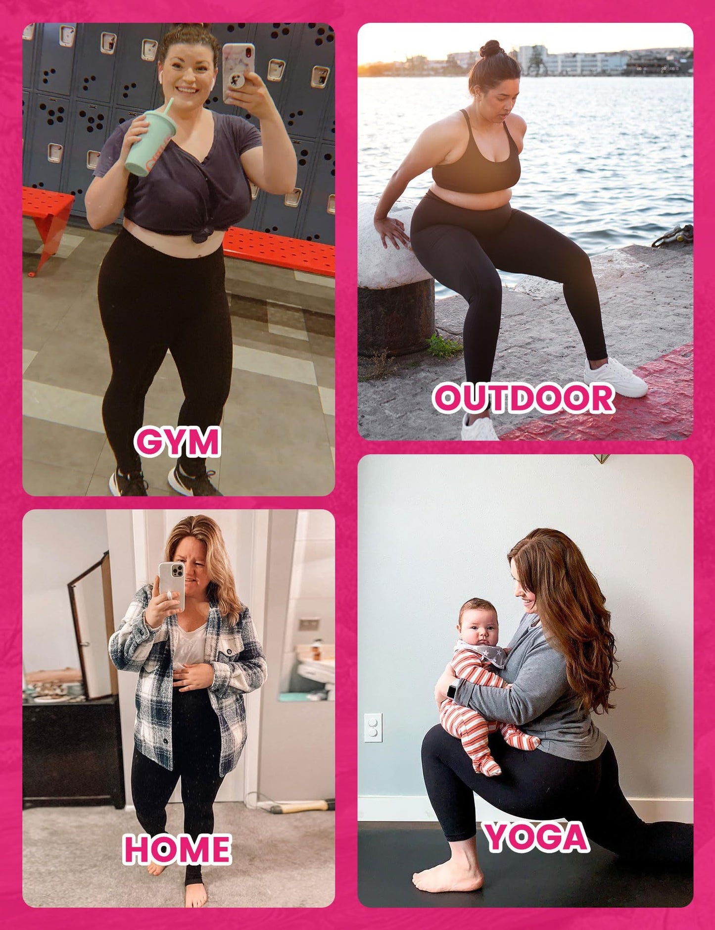 Cropped High-Waisted Yoga Pants with Diagonal Pockets FitiqueFit