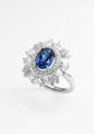 Exquisite Sapphire Ring - Ocean'S Petals
