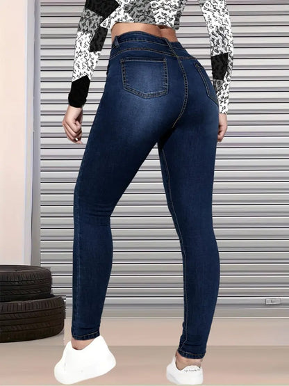 New High Waisted, Hip Lifted, Tight Fitting Women's Jeans With A Ripped Nine Quarter Cut, Suitable For Minimalist Fashion In Summer See size chart under “more details” The Fashion Celestial