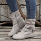 1.18inch Inner Height Increase Women's Short Boots with Flat Sole, Buckle Closure, Comfortable, Warm, and Lightweight, Women Shoes NovaCart