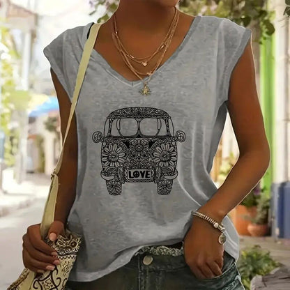 Women's V-Neck Short Sleeve T-Shirt FitiqueFit