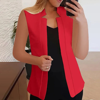 Women’s Sleeveless Stand-Collar Vest Cardigan FitiqueFit
