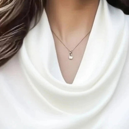 Women's Elegant Draped Neck Blouse FitiqueFit