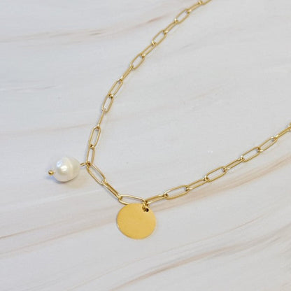 Pearl And Disc Chain Necklace Shop Style & More | Fresh Looks, Everyday Deals & Free Shipping