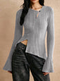 Casual Stitching Long Sleeve Button T-shirt See size chart under “more details” The Fashion Celestial