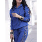 Solid Color Striped Casual Hoodie Two-piece Set See size chart under “more details” The Fashion Celestial