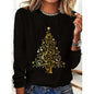 Women’s Long Sleeve Merry Christmas T-Shirt – Cute Christmas Tree Graphic Tee FitiqueFit