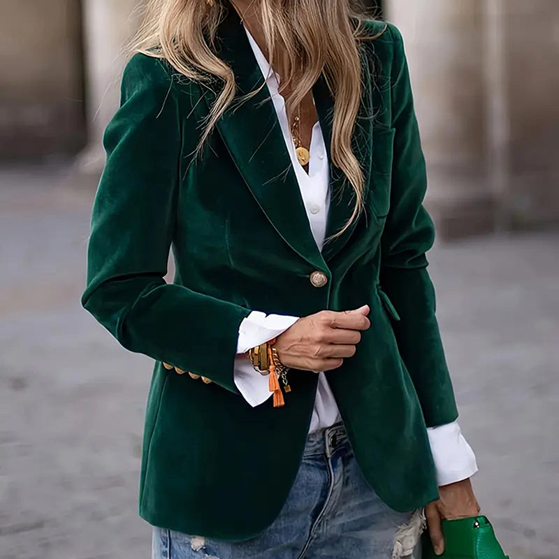 Women’s Slim-Fit Notch-Lapel Blazer FitiqueFit