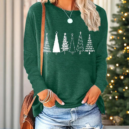 Women’s Christmas Shirt | Cute Christmas Tree Graphic Tee FitiqueFit