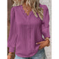 Women’s Lace-Trim V-Neck Blouse FitiqueFit