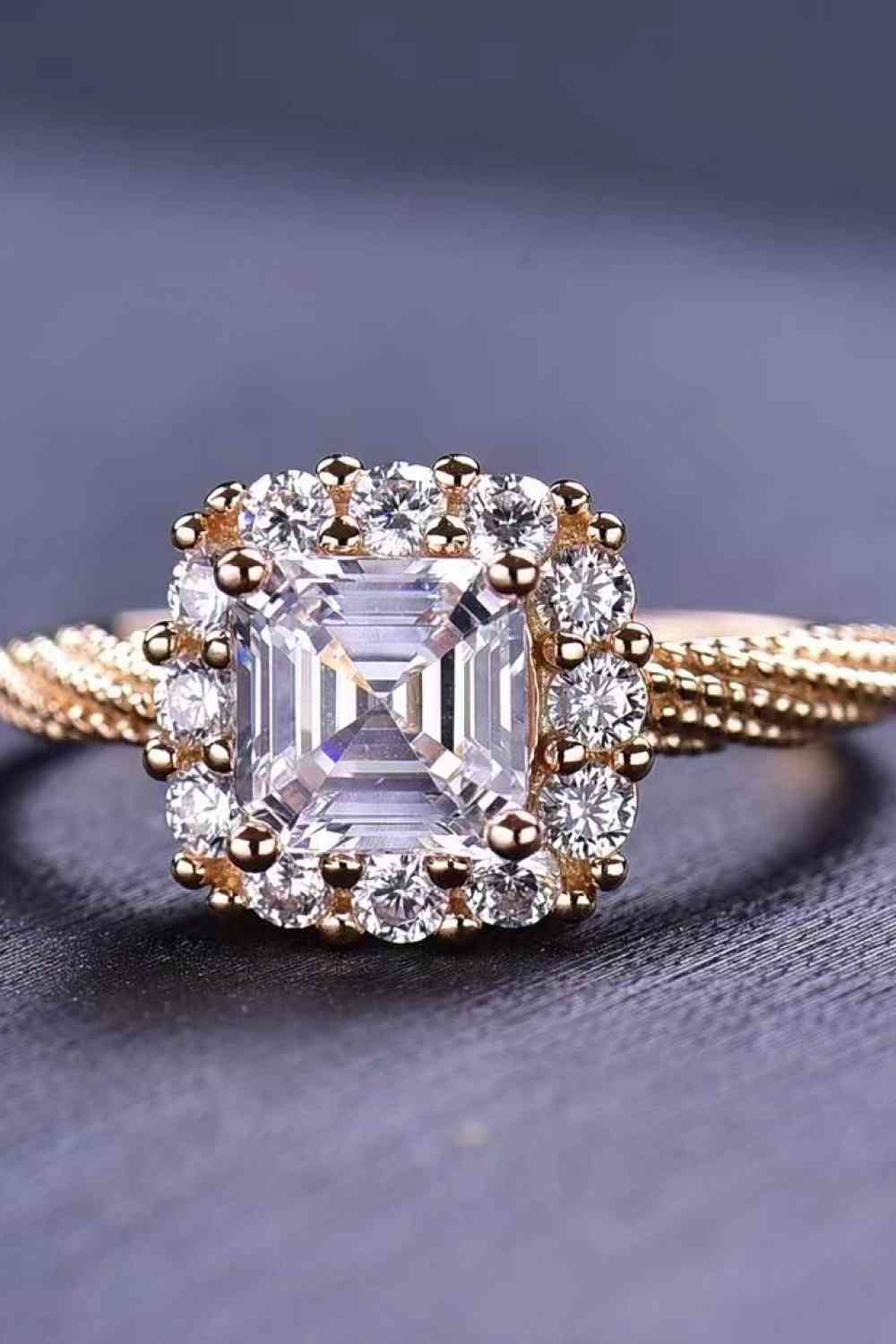 ElegantGem 1 Carat Moissanite Twisted Ring – Minimalist 18K Rose Gold Design See size chart under “more details” The Fashion Celestial