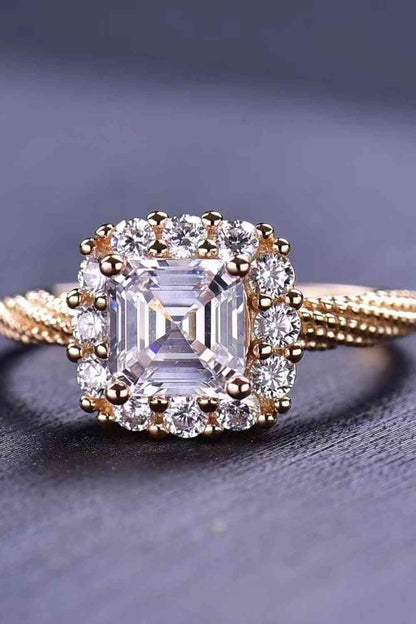 ElegantGem 1 Carat Moissanite Twisted Ring – Minimalist 18K Rose Gold Design See size chart under “more details” The Fashion Celestial