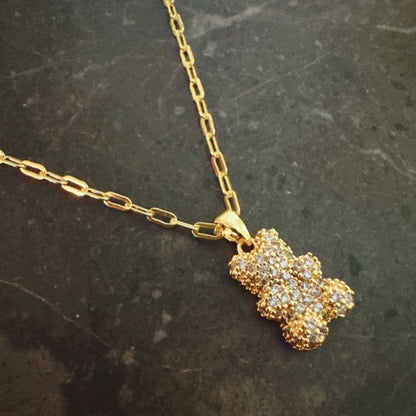 Bling Bear Pendant Necklace - Paved Teddy Bear Pen Shop Style & More | Fresh Looks, Everyday Deals & Free Shipping
