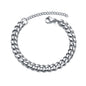 3/5/7/mm Fashion Simple Stainless Steel Cuban Chain Bracelet For Men And Women NovaCart