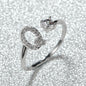 Popular Fashion Silvery AZ Letter Ring Initials Wedding Love Couple Rings Bridesmaid Gift NovaCart