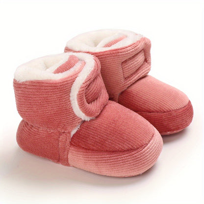 Toddler Baby Girls Booties Plus High Top Slippers Indoor Shoes Crib Shoes First Walker Shoes For Winter NovaCart