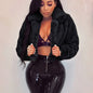 Cozy Chic Faux Fur Collar Cardigan Jacket