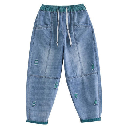 Women's Summer Fashion Ripped Ninth Jeans FitiqueFit