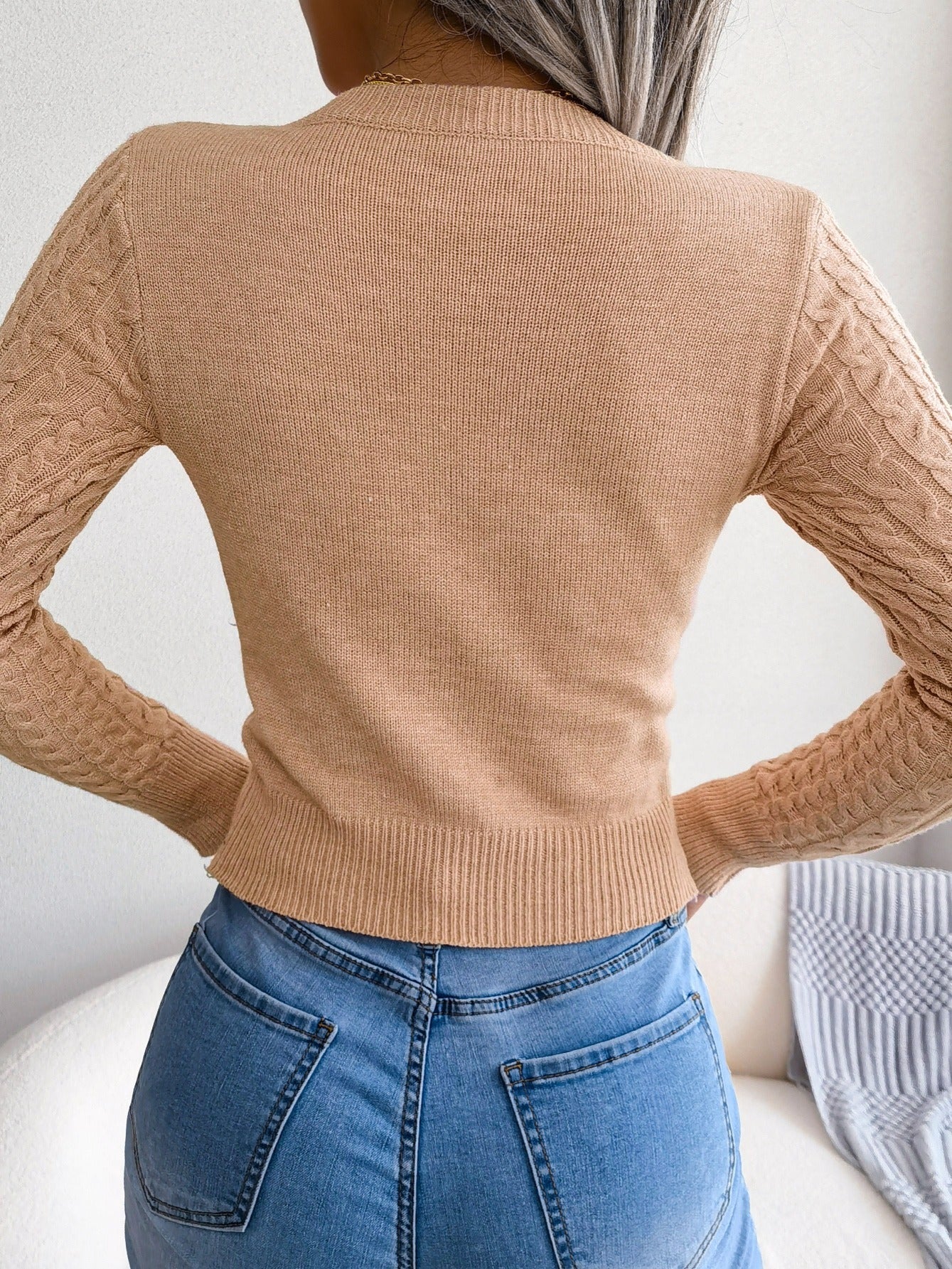 Women'S Long Sleeve Hollow Sweater | High Stretch Fabric, Crew Neck, Sexy Slim Fit, Autumn/Winter NovaCart