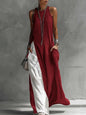 Women's Sleeveless Off-Shoulder Loose Maxi Dress with Pockets FitiqueFit