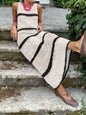Knitted Sweater Contrast Color Vest Hollow Dress Grayceful LLC