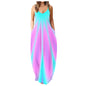 Casual Print Plus Size Sling Long Dress Grayceful LLC