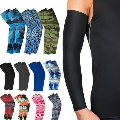 2pcs Arm Sleeves - Warm, Cooling, Sports Sleeve Hand Covers for Running, Fishing, Cycling | Durable Textile Material, Black with Colorful Patterns, Hand Washable, Sports Armwear | Patterned Sleeve | Woven Texture NovaCart