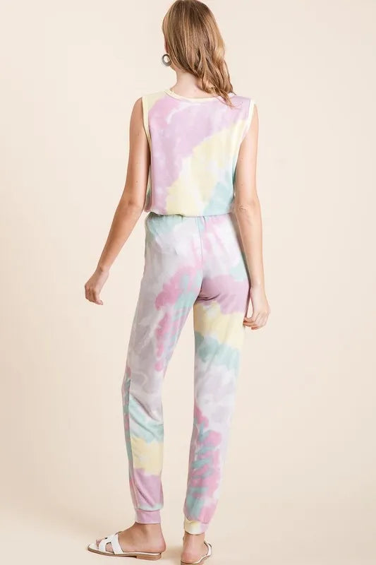 BiBi Tie Dye French Terry Casual Pants New Era Fashion LLc