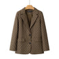 Women's Casual Chic Plaid Coat – Long Sleeve Pocket Jacket FitiqueFit