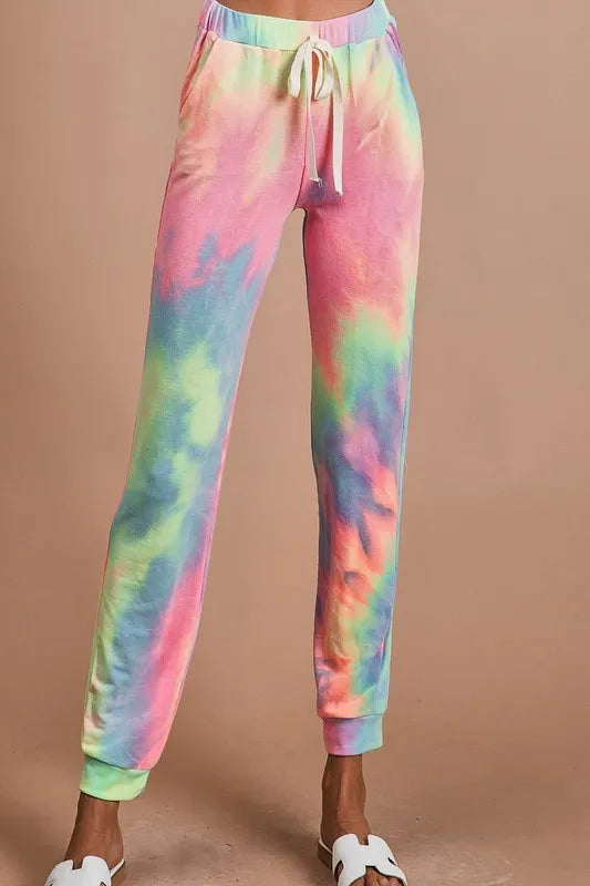 BiBi Tie Dye French Terry Casual Pants New Era Fashion LLc