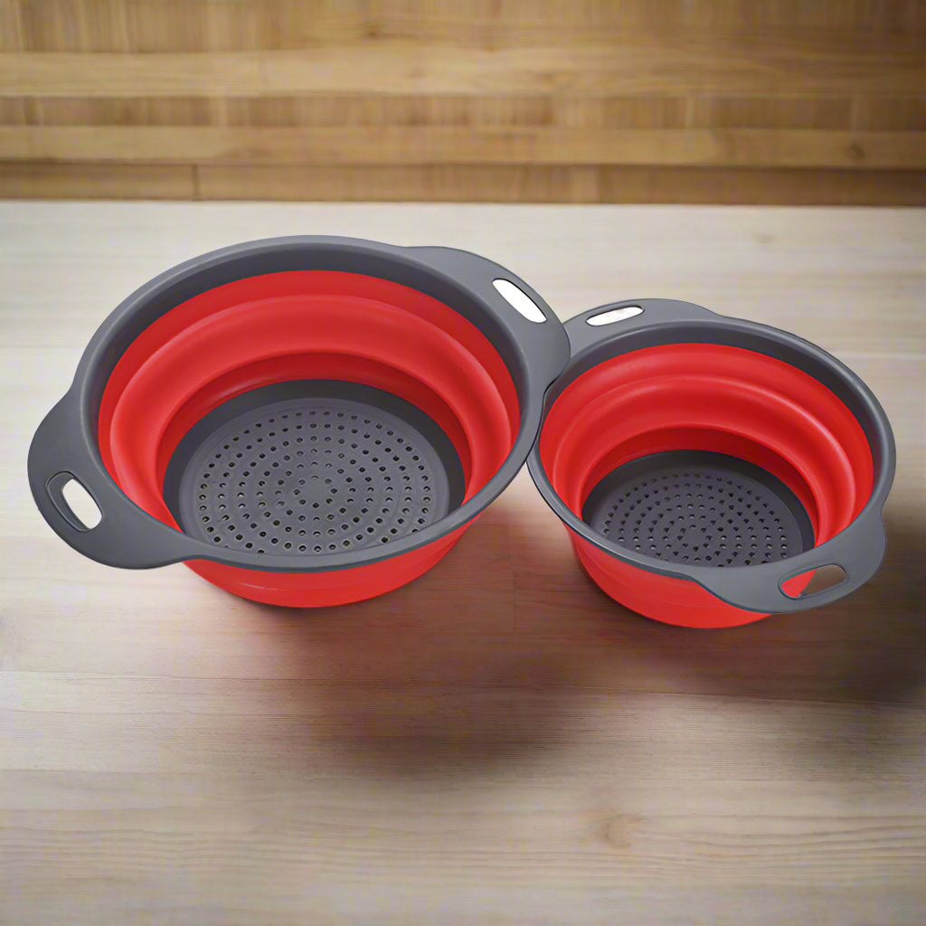 🥦 Foldable Silicone Colander – Space-Saving Strainer SmartPursue™