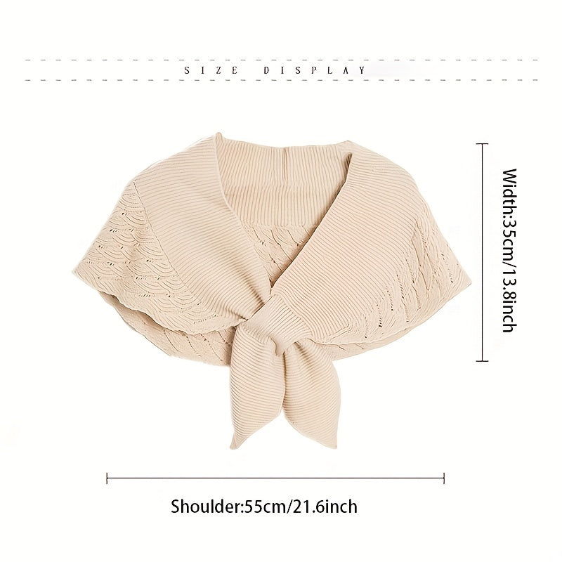 Women'S Stylish Openwork Yarn Shawl - Lightweight, Breathable Polyester, Perfect for Layering or Standalone Outfits, Machine Washable, Weekend Casual Wrap | Versatile Shawl | Stylish Knitwear, Shawls for Winter NovaCart