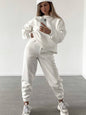Women's Crewneck Sweatshirt & Jogger Pants Two-Piece Set – Loose Fit FitiqueFit