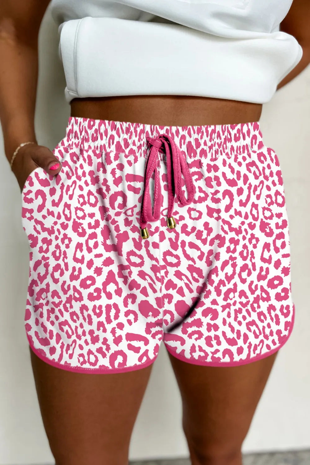 Leopard Drawstring Shorts – Comfortable and Stylish Fit See size chart under “more details” The Fashion Celestial