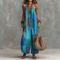 Women's Plaid Print Jumpsuit – Sleeveless, Wide-Leg, Suspender Style FitiqueFit