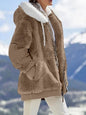 Plush Hooded Jacket – Oversized Fleece Zip-Up with Pockets FitiqueFit