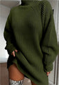 Solid Turtleneck Long Sweater Winter Warm Women Sweater Dress See size chart under “more details” The Fashion Celestial