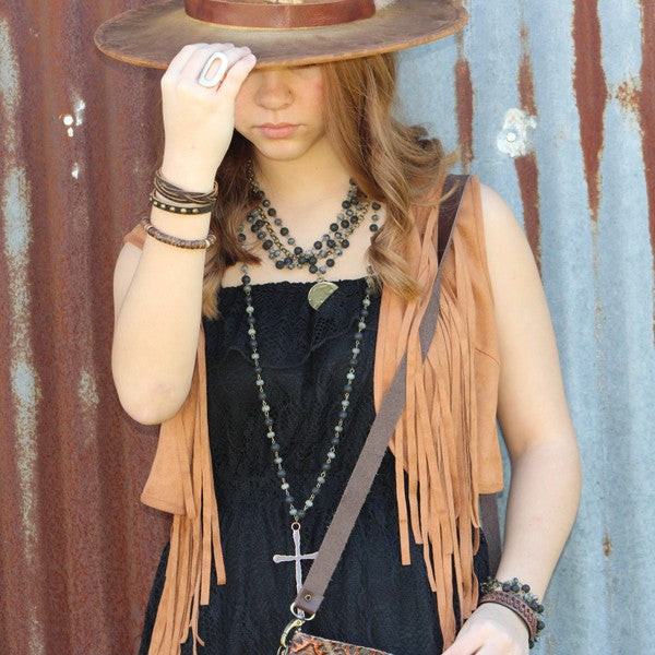 Multi-Strand Leather Cuff with Antique Gold Studs Shop Style & More | Fresh Looks, Everyday Deals & Free Shipping