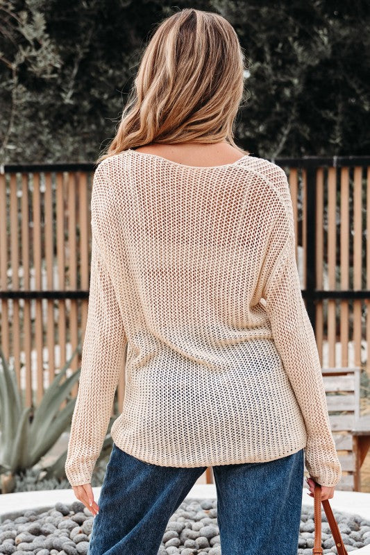Solid Crochet Hollow-Out Sweater Shop Style & More | Fresh Looks, Everyday Deals & Free Shipping