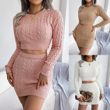 Women’s knit sweater and skirt set FitiqueFit
