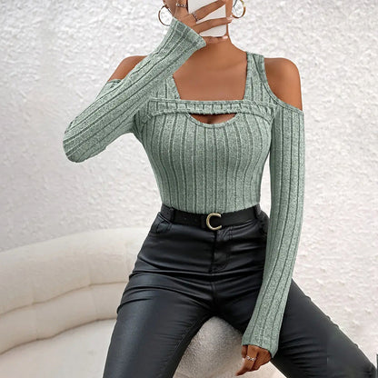 Women's Ribbed Long Sleeve Top FitiqueFit