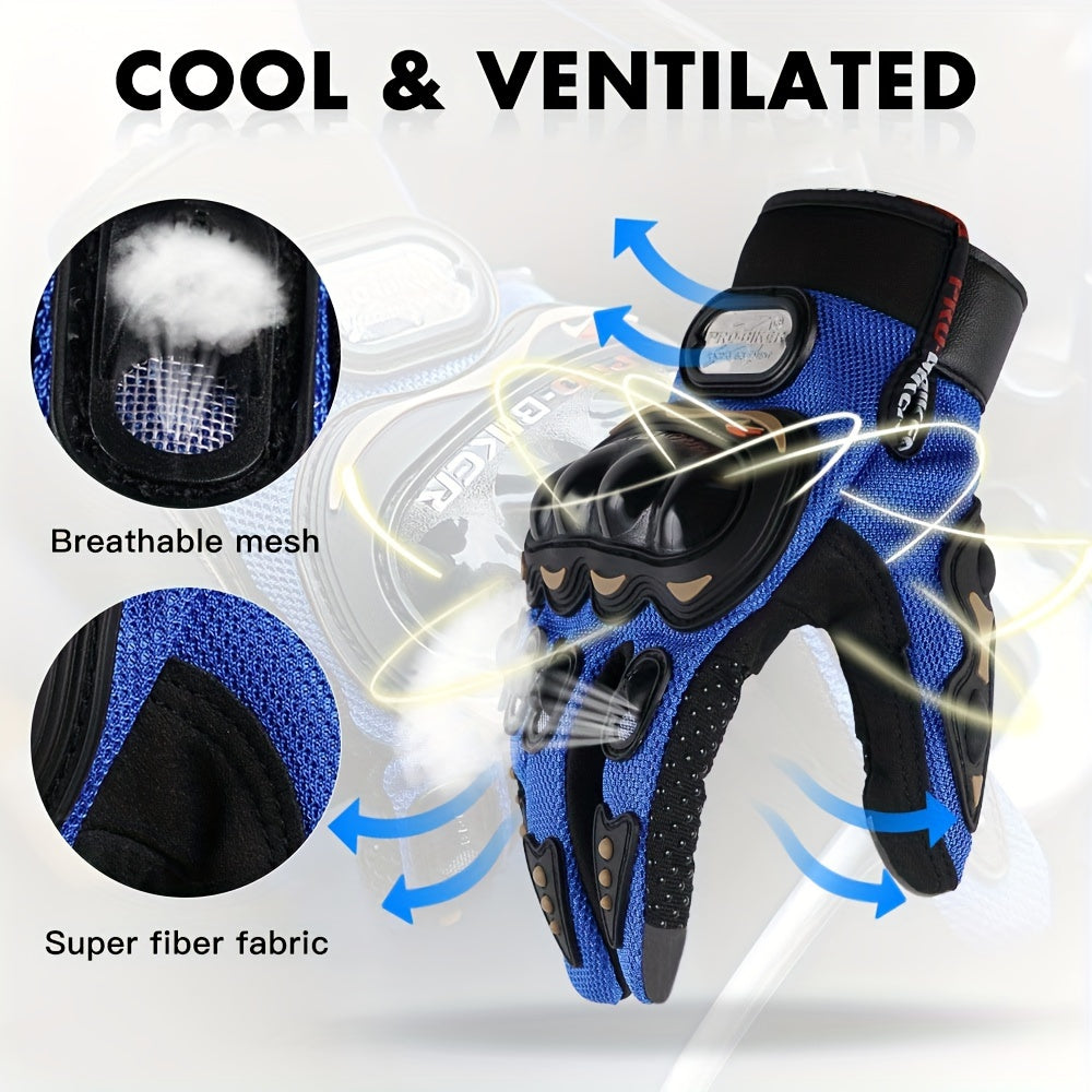 Suitable For Motorcycles, Road Bikes, Off-road Motorcycles, Spring, Summer, Autumn, And Winter Unisex Finger Touch Screen Gloves For Men And Women, Breathable Cycling Gloves, Motorcycle Gloves, Bicycle Gloves. NovaCart