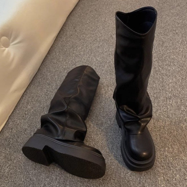 Women’s Platform Dress Boots – British Style Autumn/Winter FitiqueFit