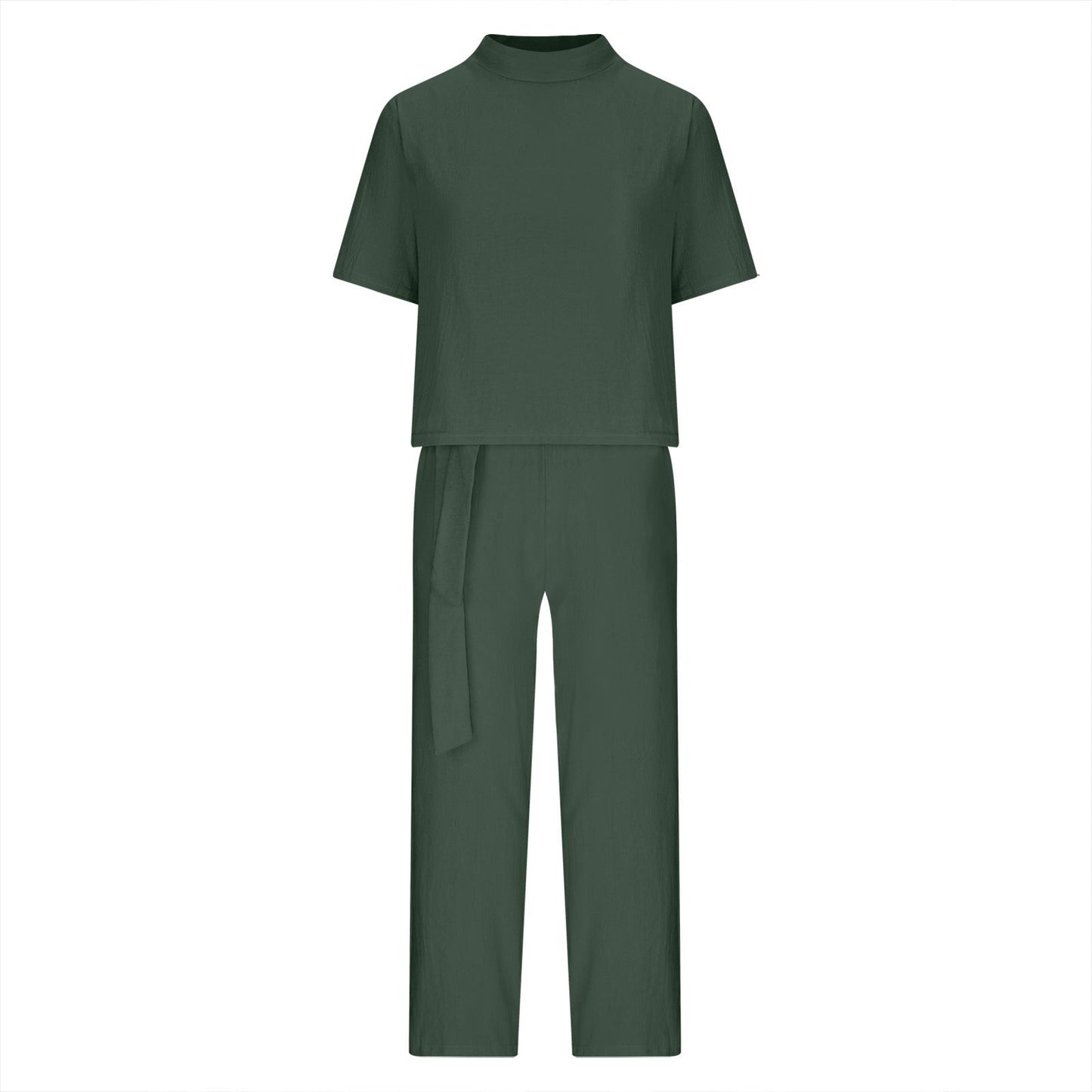 Round-Neck 3/4 Sleeve Top & Pants Two-Piece Set – 6 Colors, S–XXL FitiqueFit