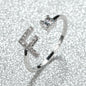 Popular Fashion Silvery AZ Letter Ring Initials Wedding Love Couple Rings Bridesmaid Gift NovaCart