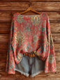Women’s Fall Wildflower Print Long Sleeve T-Shirt FitiqueFit