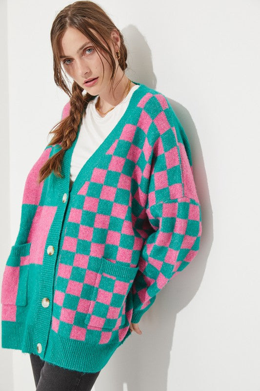 CHECKERED OVERSIZED SWEATER JJK5031P Shop Style & More | Fresh Looks, Everyday Deals & Free Shipping