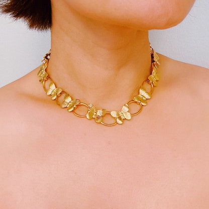 Vintage Butterfly Linked Necklace Shop Style & More | Fresh Looks, Everyday Deals & Free Shipping