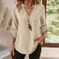 Womens Casual Summer Shirts Notch V Neck Blouses FitiqueFit